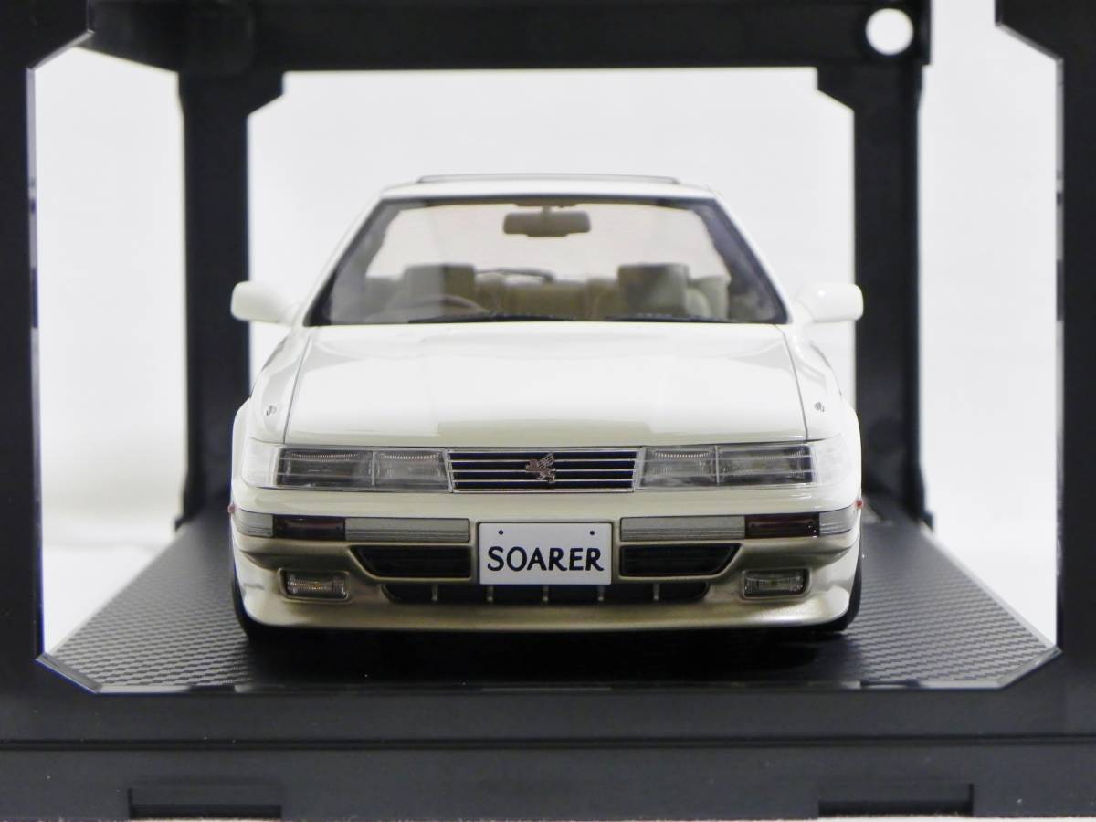 IG 1/18 トヨタ ソアラ (Z20) 3.0GT-LIMITED White/Silver Toyota Soarer BBS RG-R ホイールカスタム イグニッションモデル_画像4