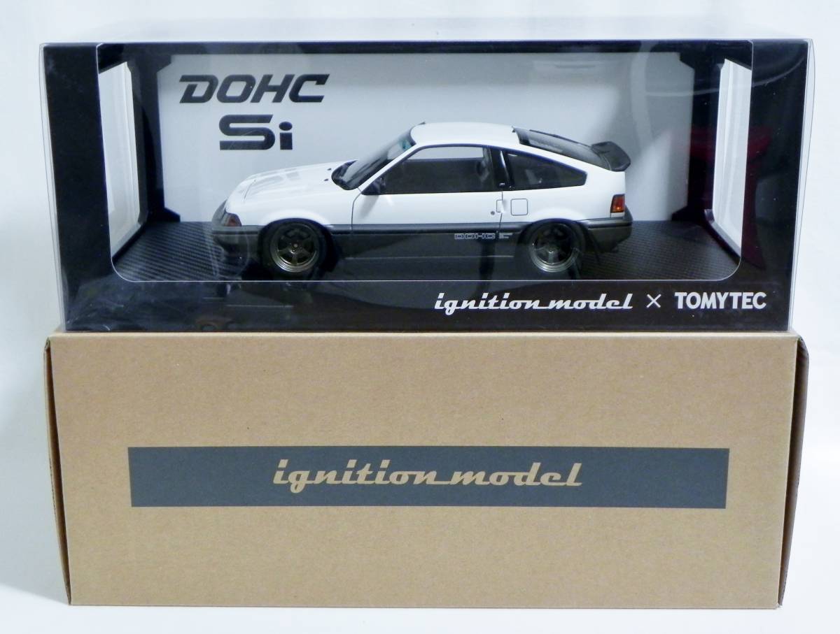 IG X TOMETEC 1/18 Honda Ballade sport CR-X Si white / gray RAYS TE37 wheel custom DOHC 1.6 T-IG1812