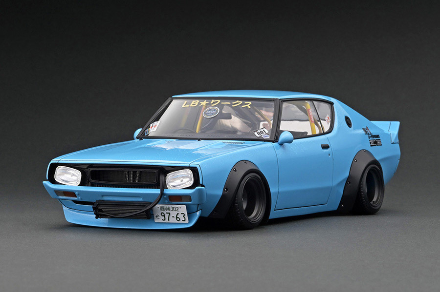 IG 3219 1/18 LB-WORKS Kenmeri 2Dr Light Blue イグニッションモデル リバティーウォーク ケンメリワークス レイトバージョン_メーカー見本画像です