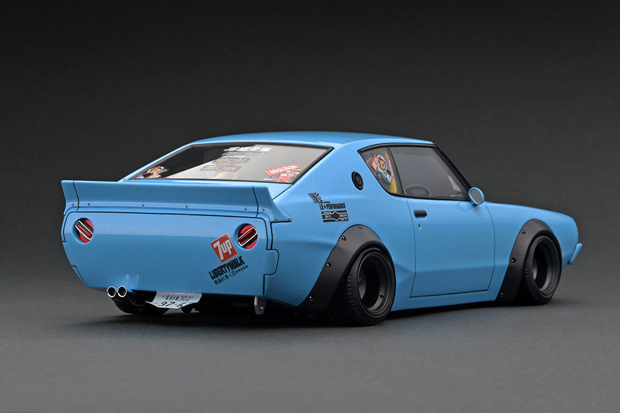 IG 3219 1/18 LB-WORKS Kenmeri 2Dr Light Blue イグニッションモデル リバティーウォーク ケンメリワークス レイトバージョン_メーカー見本画像です