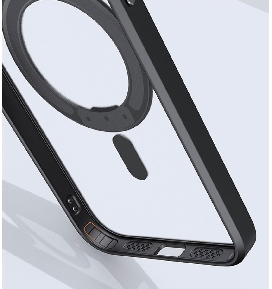 iPhone アイフォン スマホケース iPhone15proMAX ケース Magsafe対応  ワイヤレス充電  黒