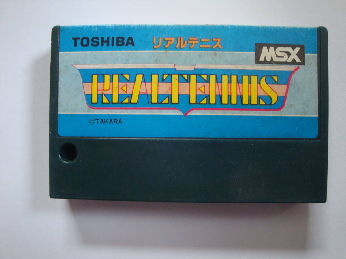 リアルテニス ＭＳＸ　ホームコンピュータ用ゲーム　ROMカートリッジ 　TOSHIBA　TAKARA　動作未保証_画像1