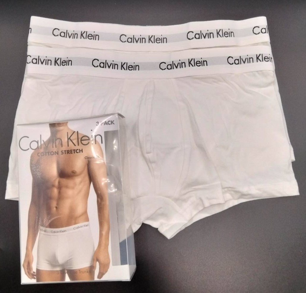 【Mサイズ】Calvin Klein(カルバンクライン) ローライズボクサーパンツ ホワイト Mサイズ 2枚セット コットンストレッチ U2664の画像1