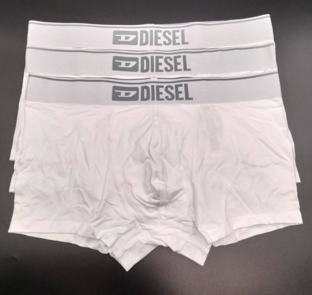 【Mサイズ】DIESEL(ディーゼル) ローライズボクサーパンツ White 3枚セット メンズボクサーパンツ 男性下着 00ST3V