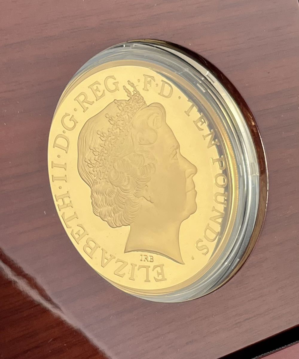 【金156g】 2013 イギリス ジョージ王子洗礼記念５ozプルーフ金貨 美品 エリザベス ウナとライオン ヴィクトリア銀貨コインではないの画像7