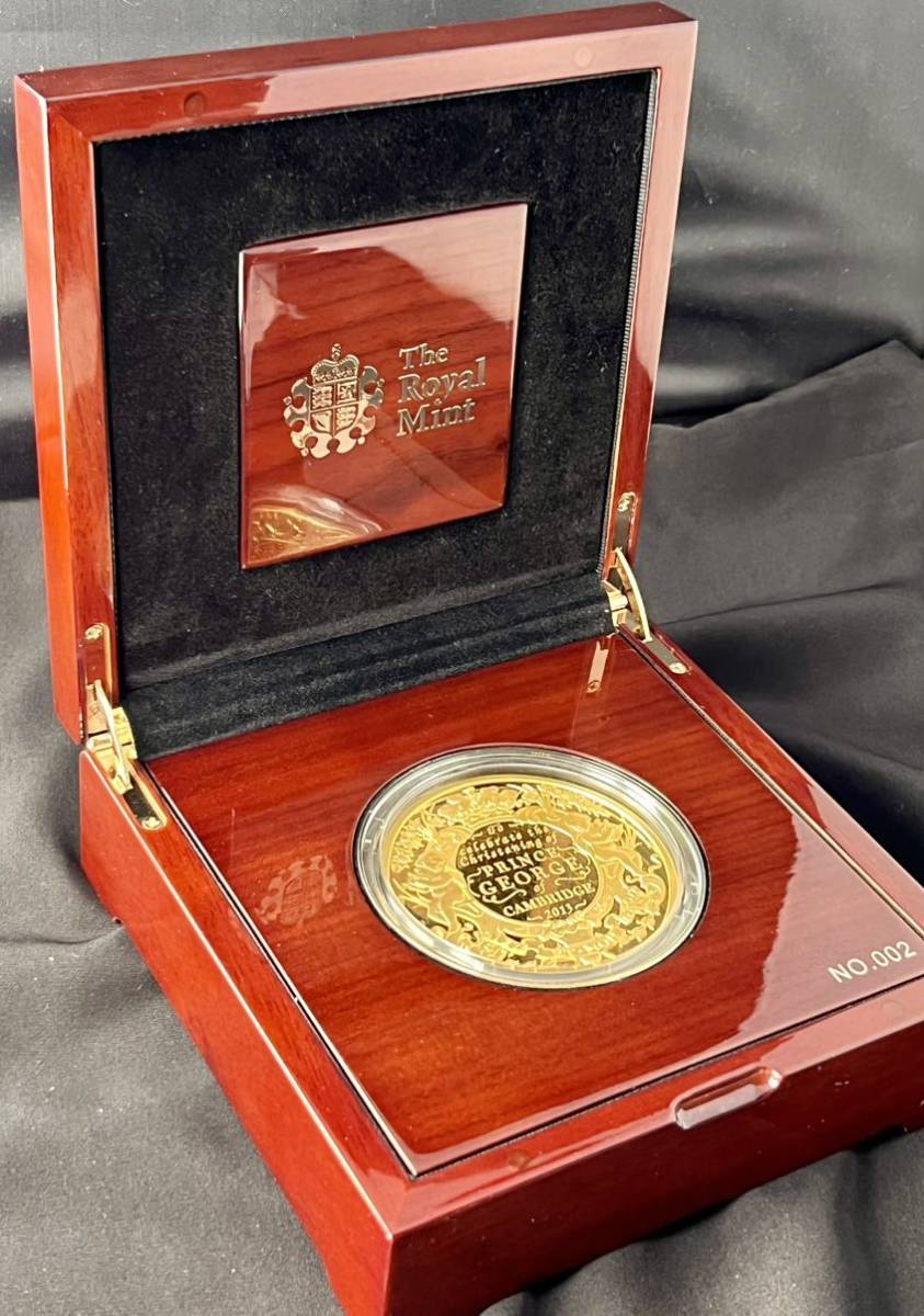 【金156g】 2013 イギリス ジョージ王子洗礼記念５ozプルーフ金貨 美品 エリザベス ウナとライオン ヴィクトリア銀貨コインではないの画像5