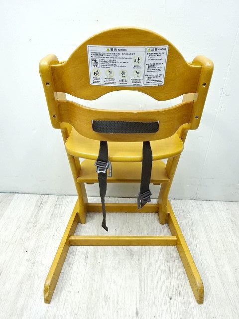 ⑨Combi コンビ 施設ハイチェア HC22 保育園 外食施設 子ども椅子 ハイチェア 木製 チェア_画像4