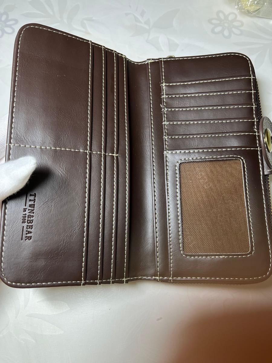 クマの財布 レディース長財布 キャンバス 大人気　多収納  おしゃれな財布