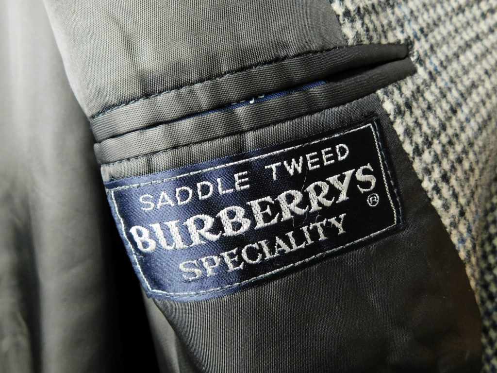 70s80s90 Vintage Burberrys Burberry SADDLE TWEED седло твид шерстяное пальто тысяч птица ..