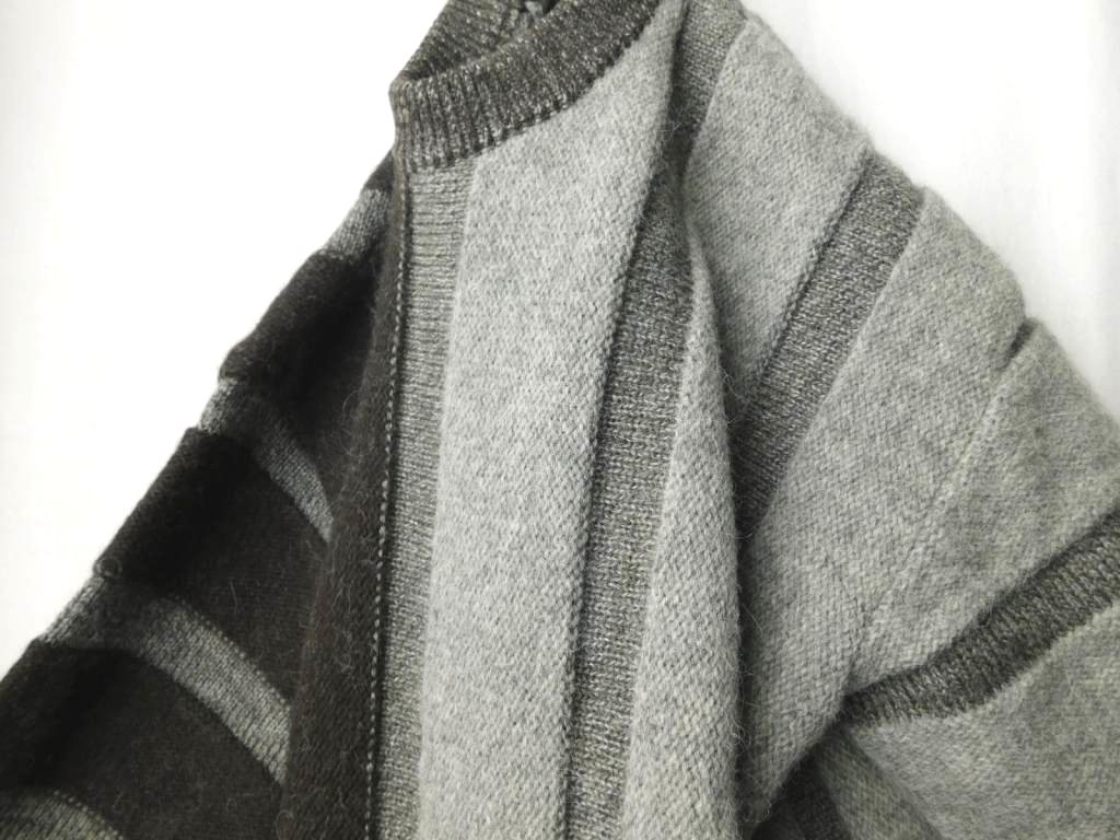 80s ビンテージ ISSEY MIYAKE MEN イッセイミヤケメン ウール ニット セーター 灰茶 M