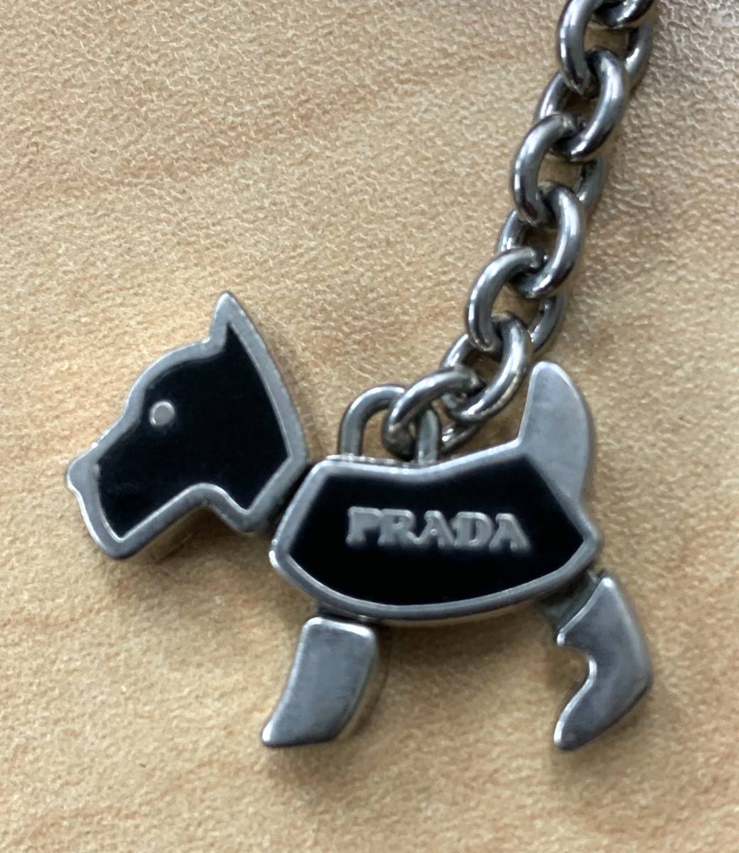 PRADA プラダ ドッグ 犬 ストラップ チャーム ブラック_画像2
