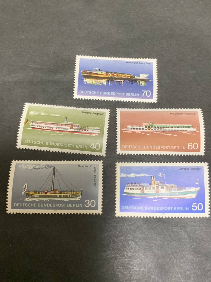 外国切手 ドイツ連邦郵便切手 船 5種 同封可能 ア083_画像2