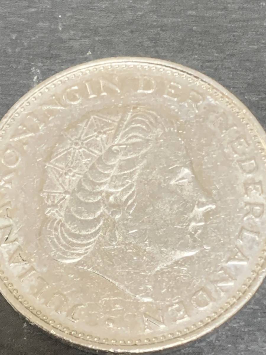 希少！！ ネーデルランド （オランダ） 1970 Juliana 2 1/2 Gulden 硬貨 美品 ア268_画像5