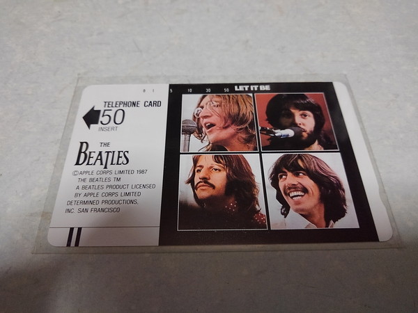 * Beatles LET IT BE [ телефонная карточка! не использовался новый товар ] The Beatles телефон карта 