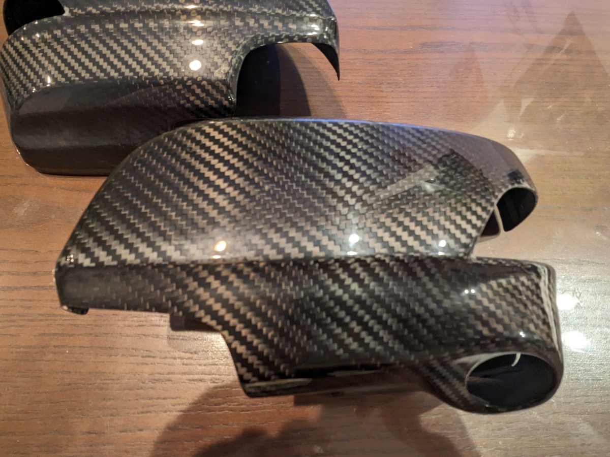 美品 AXIS-PARTS GT-DRY CARBON ドライカーボン製ドアミラーカバー st231 艶有り仕様 スバル レヴォーグ WRX STI S4 VAB VAG VM B型以降_画像3