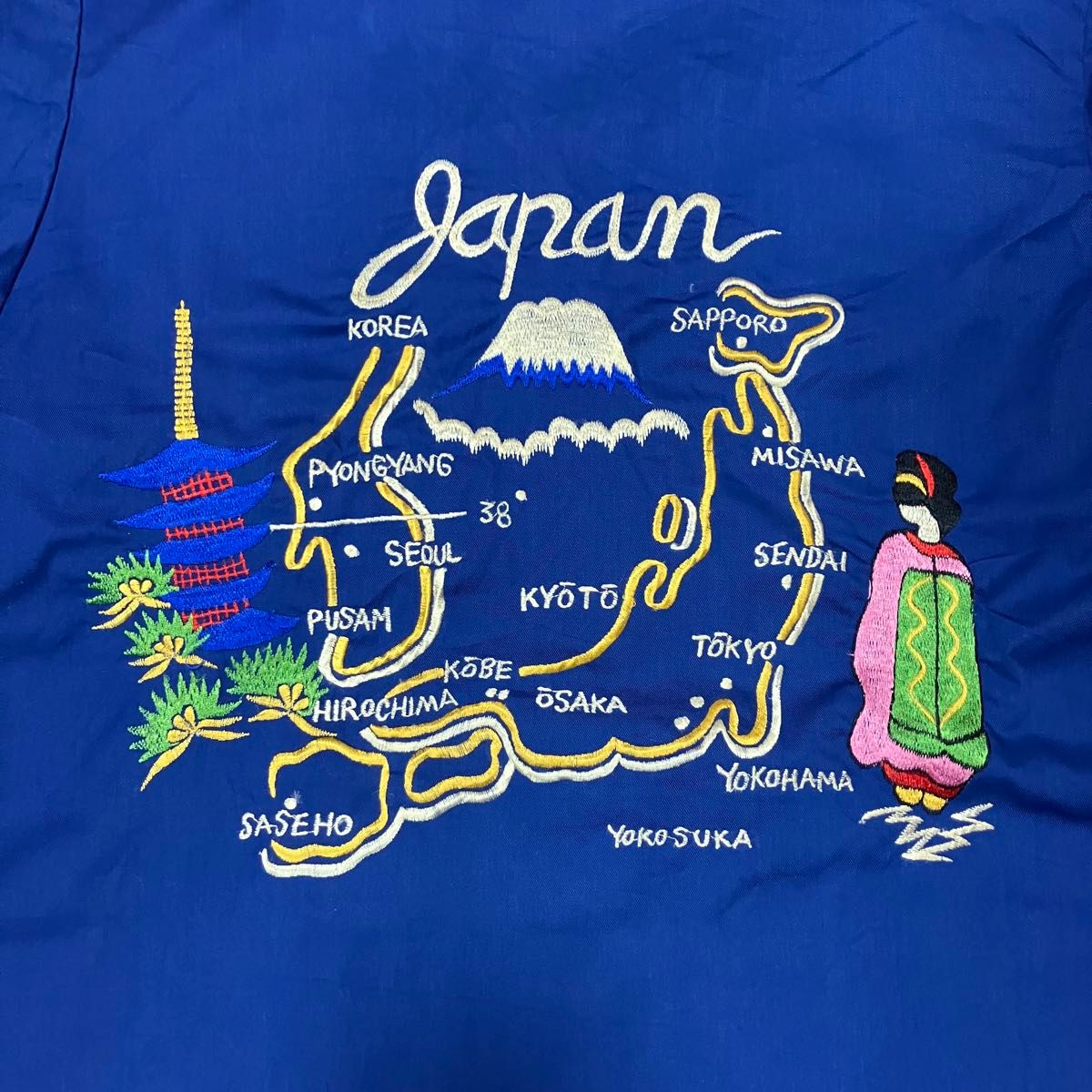 スカジャン 日本 テーラード ベトジャン 地図 ミリタリー マップ スーベニアジャケット