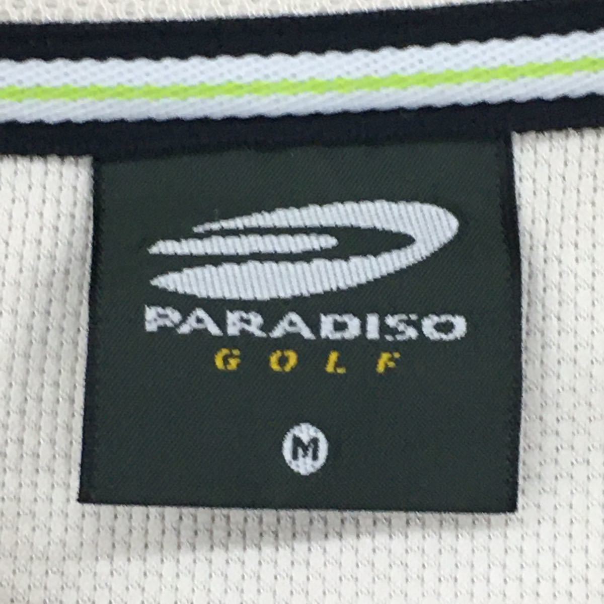 PARADISO パラディーゾ ブリヂストンスポーツ ゴルフウェア 2WAY長袖シャツ 袖着脱 速乾ドライ メンズ M アイボリー タグ付き未使用