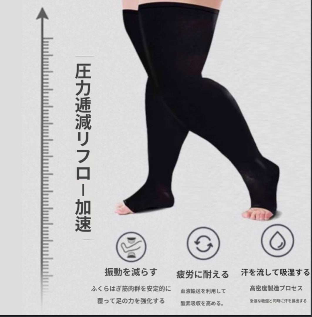 【お値下げ中】 着圧ストッキング 2XL だるい　加圧 昼夜兼用 　むくみ解消　サポーター　足が重い　デスクワーク　立ちっぱなしの足に_画像3