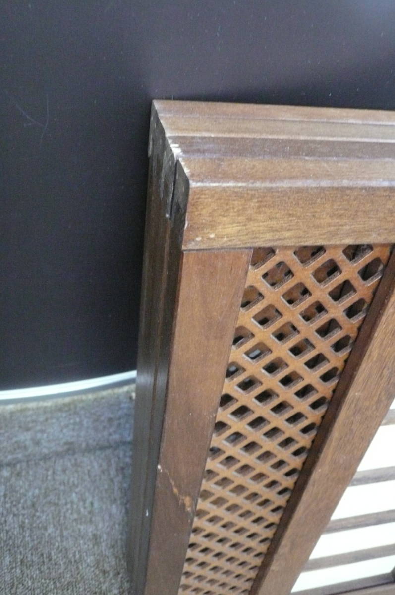  used 4 ream wooden shoji partition screen Japanese style screen peace furniture folding [1-1610] ( Hokkaido * Okinawa * remote island excepting )* free shipping 