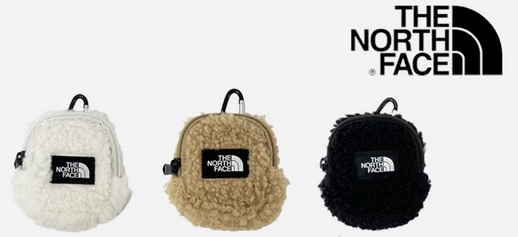 ◆新品◆THE NORTH FACE（ザ・ノースフェイス)◆ミニポーチ◆カラビナ付き◆フリースベージュ◆_画像1