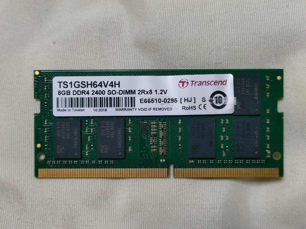 transcend製 8GB DDR4 2400 メモリ_画像1