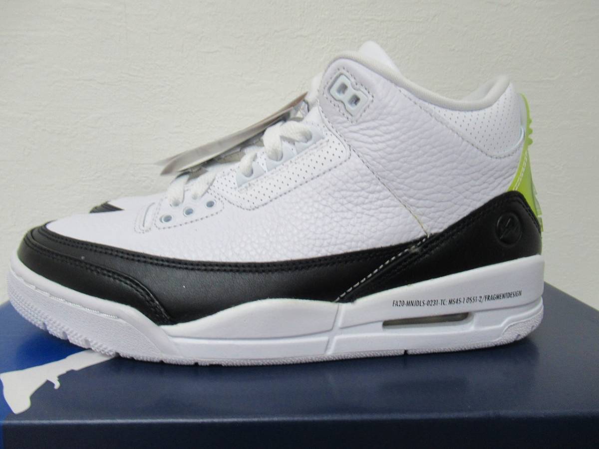 新品未使用 NIKE fragment design AIR JORDAN 3 RETRO SP (DA3595-100) ナイキ フラグメント デザイン エアジョーダン3 レトロ US7_画像1