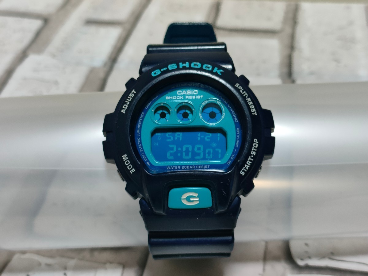 レアカラー！CASIO G-SHOCK DW-6900CC クレイジーカラーズ カシオ Gショック ブルー バックライト写真あり_画像1