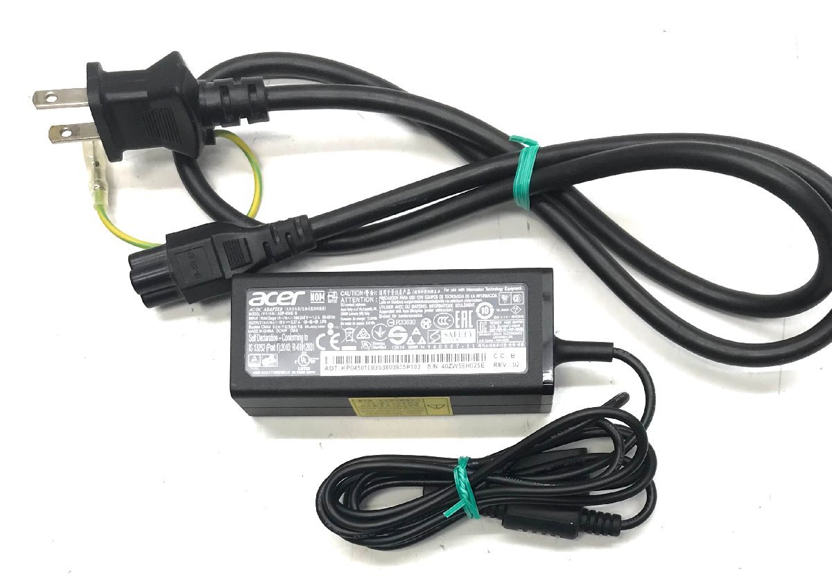 acer AC アダプター ADP-45HE B 19V~2.37A 中古動作品_画像1