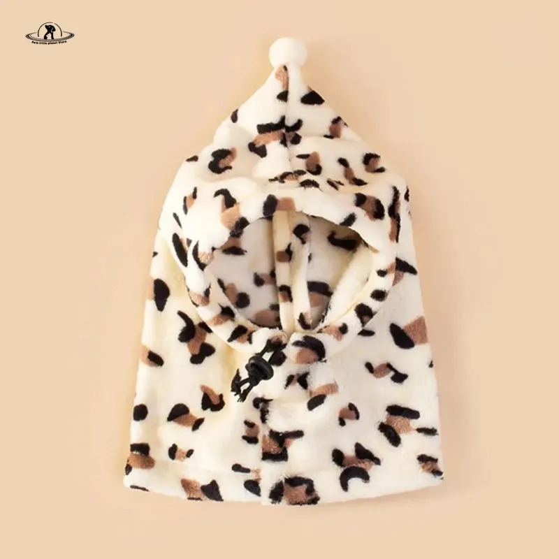  profit adjustment possible neck warmer 1P all 3 size neck warmer muff .- hat knitted cap leopard print warm ear cover pompon