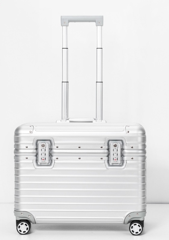 アルミ製スーツケース アルミ合金ボディ 21インチ シルバー TSAロック トランク キャリーバッグ キャリーケース小型_画像1