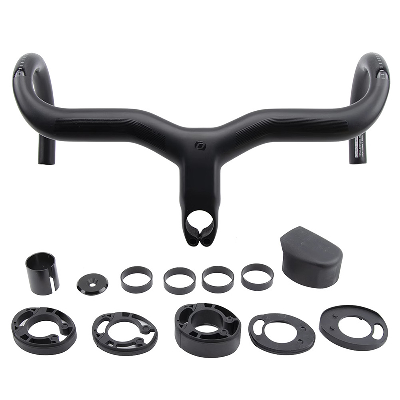 ieveleハンドル カーボンハンドル ステム一体ドロップハンドル 自転車ハンドル ロードバイクハンドル 28.6mm31.8mm インナーワイヤー iew31