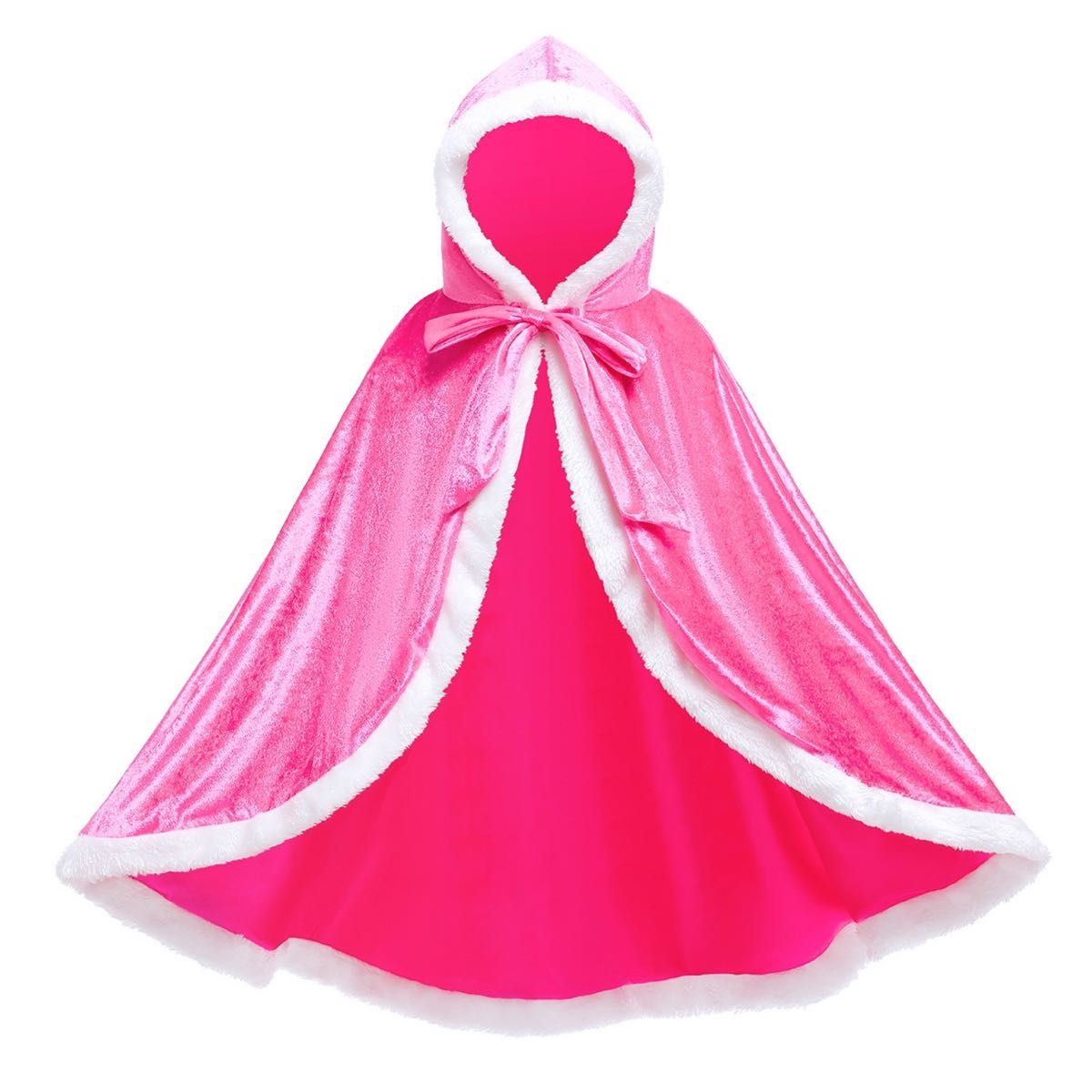 【新品】 プリンセス マント ケープ ドレス 仮装 女の子 ピンク 120