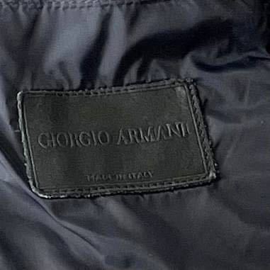 極美品/サイズL ジョルジオアルマーニ 【最高級レザータグ】GIORGIO ARMANI テーラードジャケット ニット ブラック 黒 ピンバッジ メンズ_画像9