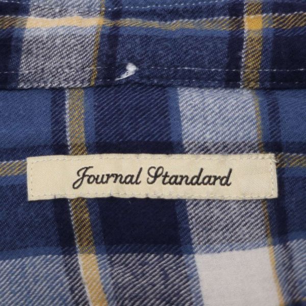 JOURNAL STANDARD ジャーナルスタンダード 秋冬 長袖 チェック★ ネル シャツ Sz.L　メンズ 青 × ネイビー　E3T03014_C#B_画像5