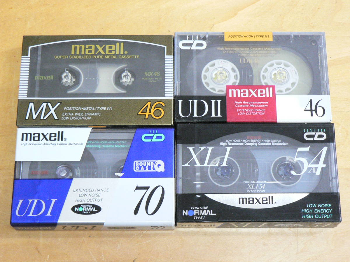 即決　maxell製カセットテープMX UDⅡ XLⅠ UDⅠ 色々 4本セット　メタル　ハイポジ　ノーマル_画像2