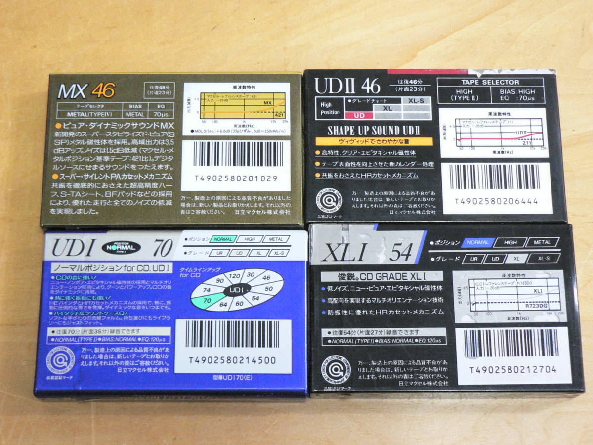 即決　maxell製カセットテープMX UDⅡ XLⅠ UDⅠ 色々 4本セット　メタル　ハイポジ　ノーマル_画像3