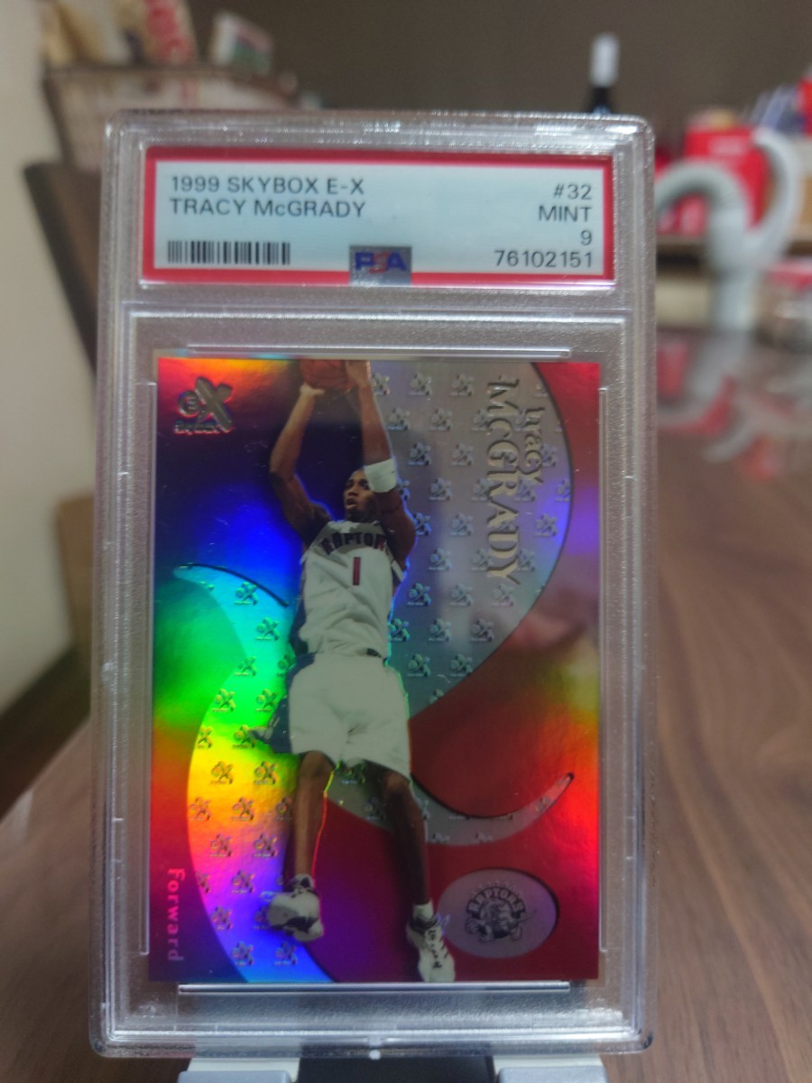 Tracy Mcgrady 3枚セット　①1999 SKYBOX E-X PSA9 　②1997 FLAIR SHOWCASE ROW0 PSA9　③1999 FLEER MYSTIQUE PSA6_画像1