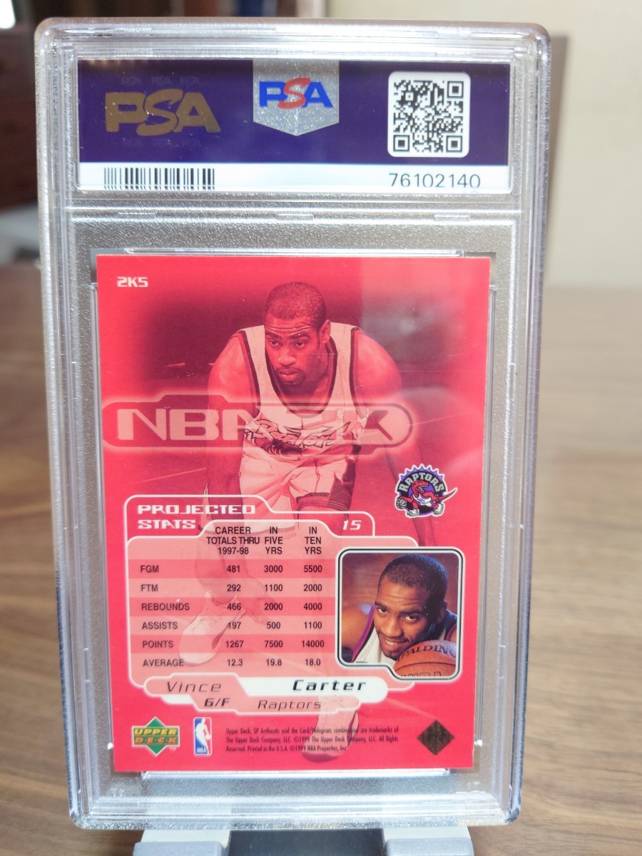 VINCE CARTER　PSA３枚セット　①1998 ULTRA　②1998SP AUTHENTIC NBA2K　③1998 UD IONIX KINETIX_画像4