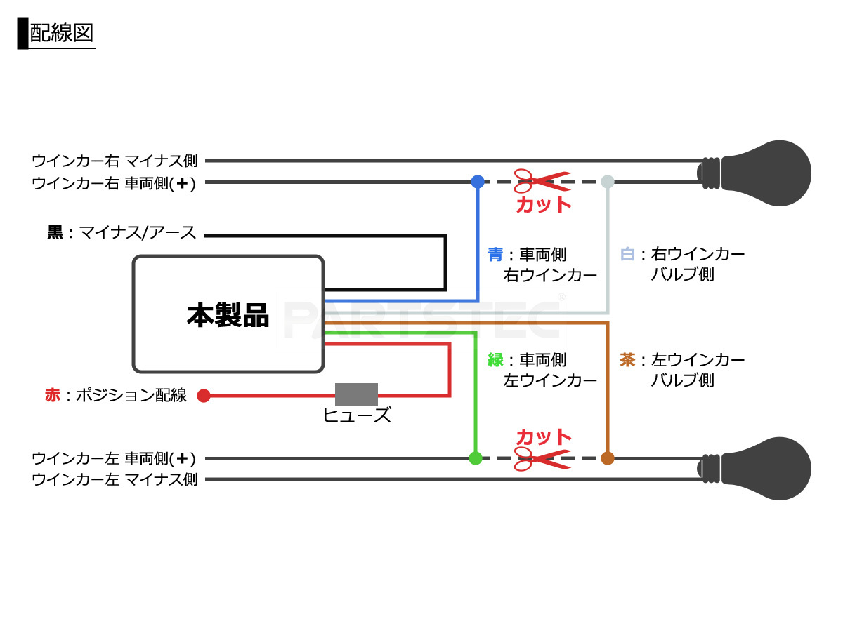 12V ウインカーポジションキット 車検対応 減光も消灯も可能 調節付 LED/ハロゲン 両対応 日本語説明書付 最新型 汎用/28-153 SM-N E-1_画像5