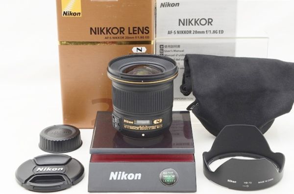 ☆極上美品☆ Nikon ニコン AF-S NIKKOR 20mm F1.8 G ED 元箱 付属品 ♯24012807