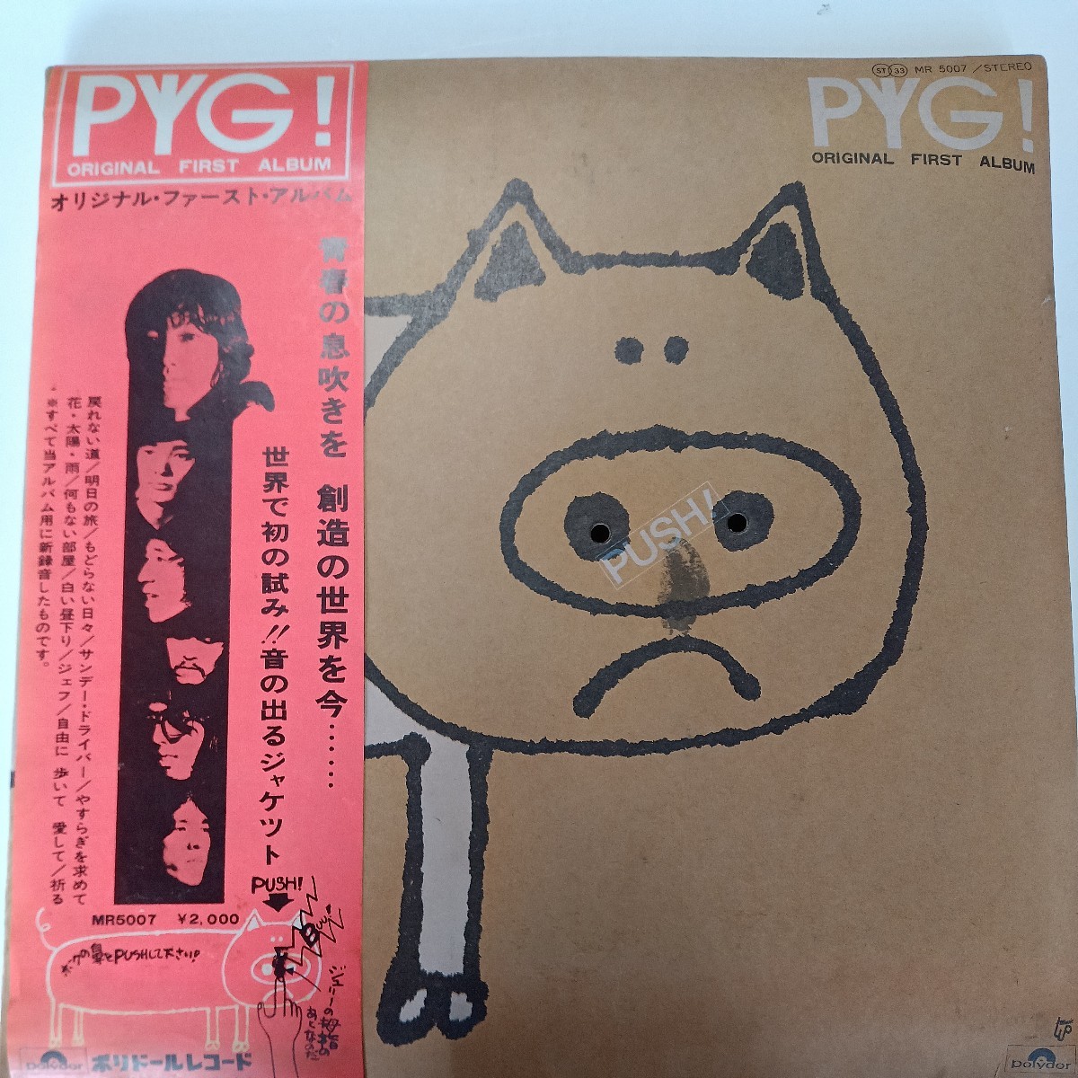 PYG！ オリジナル・ファースト・アルバム　Wジャケット　LPレコード_画像1