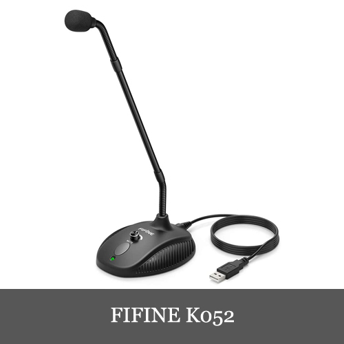 FIFINE K052 USBマイク フレキシブルマイク コンデンサーマイク グースネックアーム搭載 ミュート機能付き Windows/Mac/PS4 正規代理店_画像1