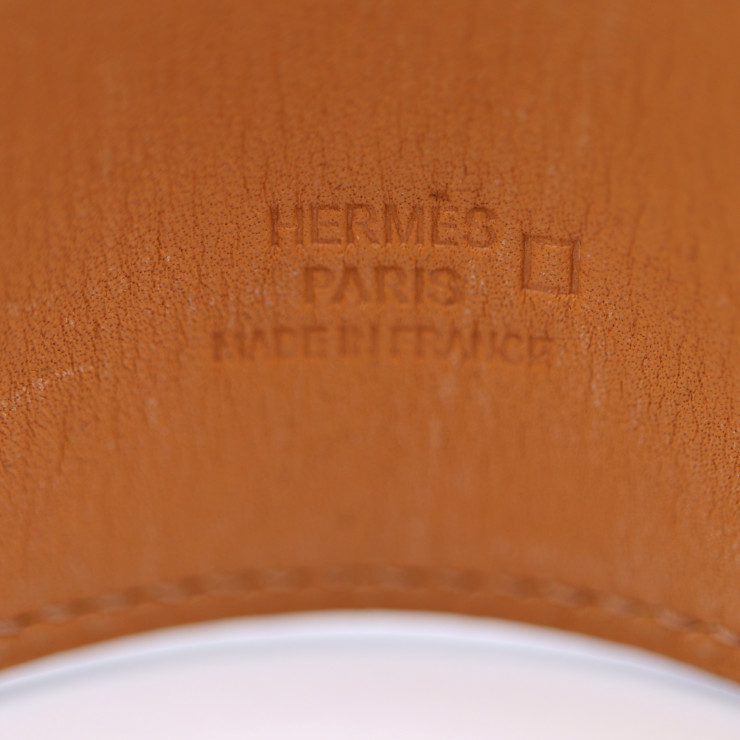 美品 HERMES エルメス プールトゥール M バングル アリゲーター ダークブラウン 腕輪 □L刻印 ワニ革【本物保証】_画像6