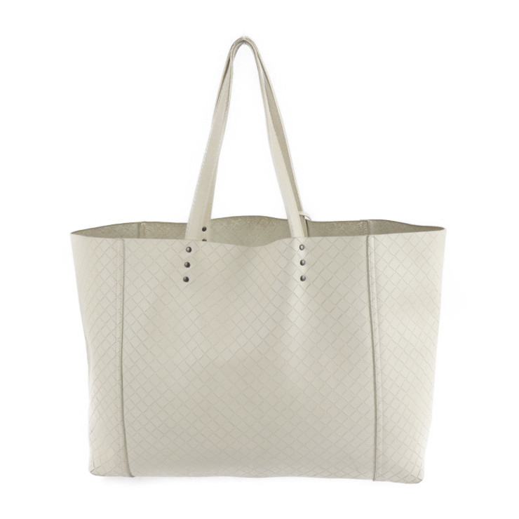 BOTTEGAVENETA ボッテガヴェネタ イントレッチオ ミラージュ 298780 トートバッグ レザー アイボリー ショルダートート【本物保証】_画像3