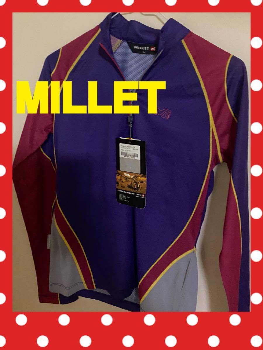 新品　未使用　MILLET ミレー　長袖シャツ　ハーフジップ　Mサイズ  90 トレッキング　アウトドア　春　秋用