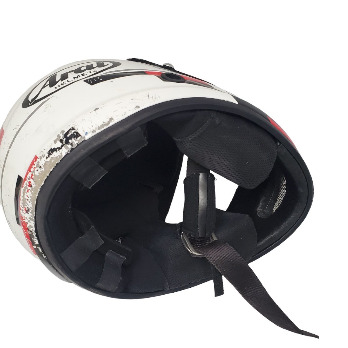 Arai アライ 競艇 ボートレース ヘルメット AH-1016型 サイズXS 53-54cm  ミラーシールド付 ヘルメット 白系の画像5