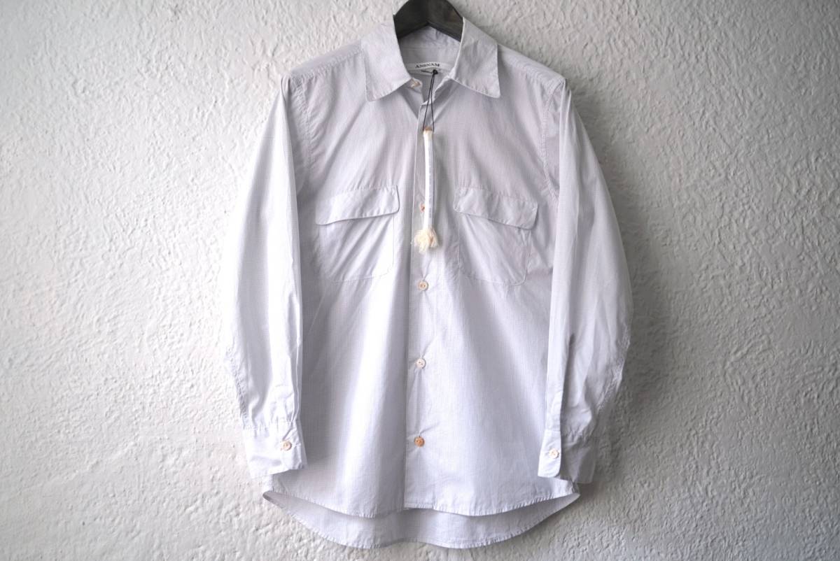 20SS work-shirt ALBINI社コットンチェックシャツ / ANSNAM(アンスナム)