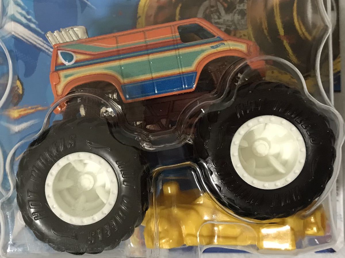 即決 ホットウィール Dodge RAM VAN オレンジ HotWheels ダッジ ラム バン MONSTER TRUCKS モンスタートラック モントラ 未開封_画像4