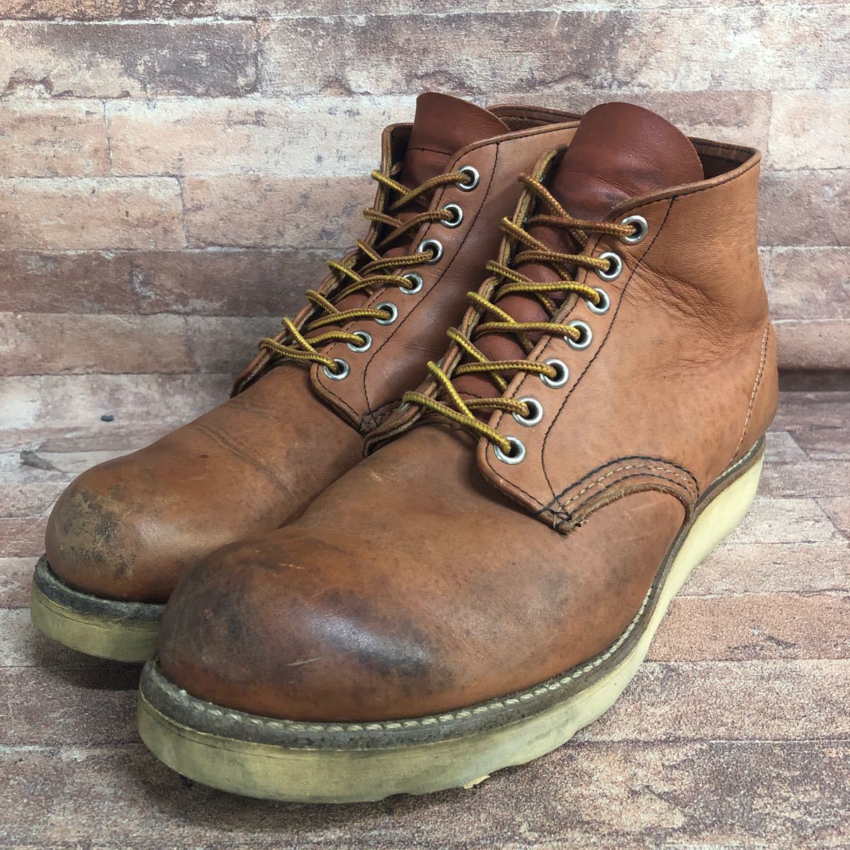 激レア 80年代 レッドウィング 四角 犬タグ 8166 US 8 D 約26cm RED WING アイリッシュセッター _画像1