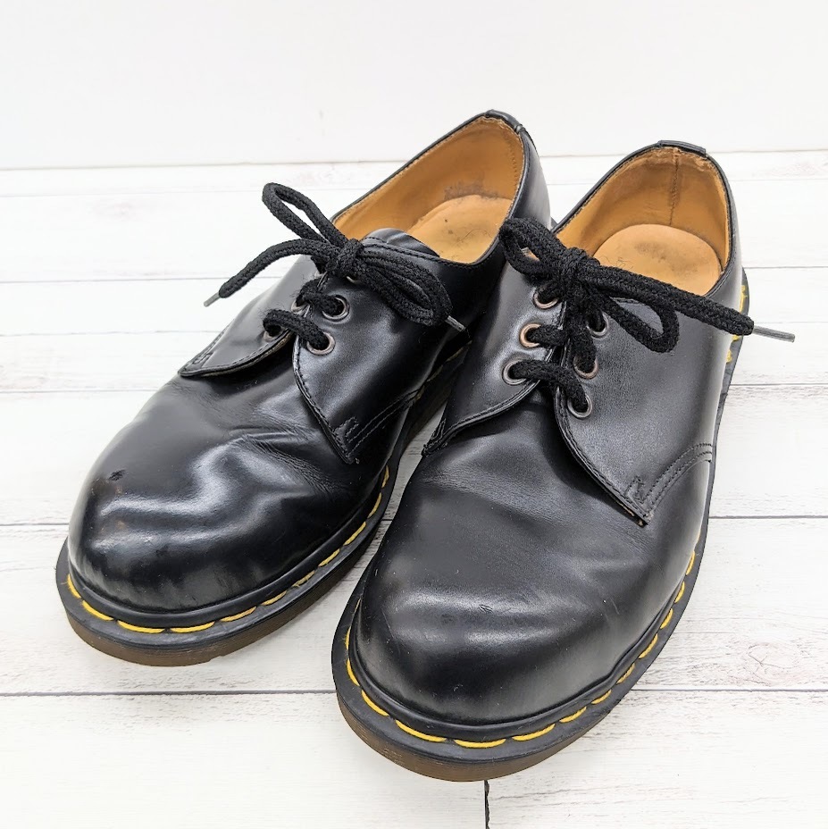 ∀ Dr.Martens ドクターマーチン 134 3ホールシューズ ブーツ イングランド製 UK6 ブラック